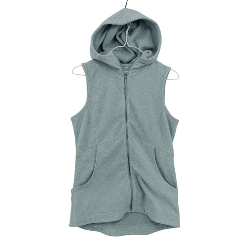 Duluth Trading Frost Lake Hooded Fleece Lightweight Zip Vest Ice Blue Womens‎ XS